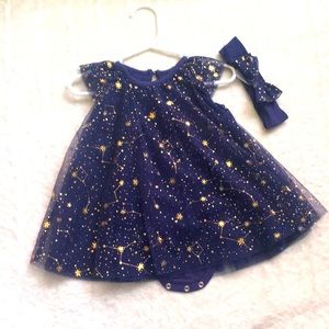 Onesie dress with headband